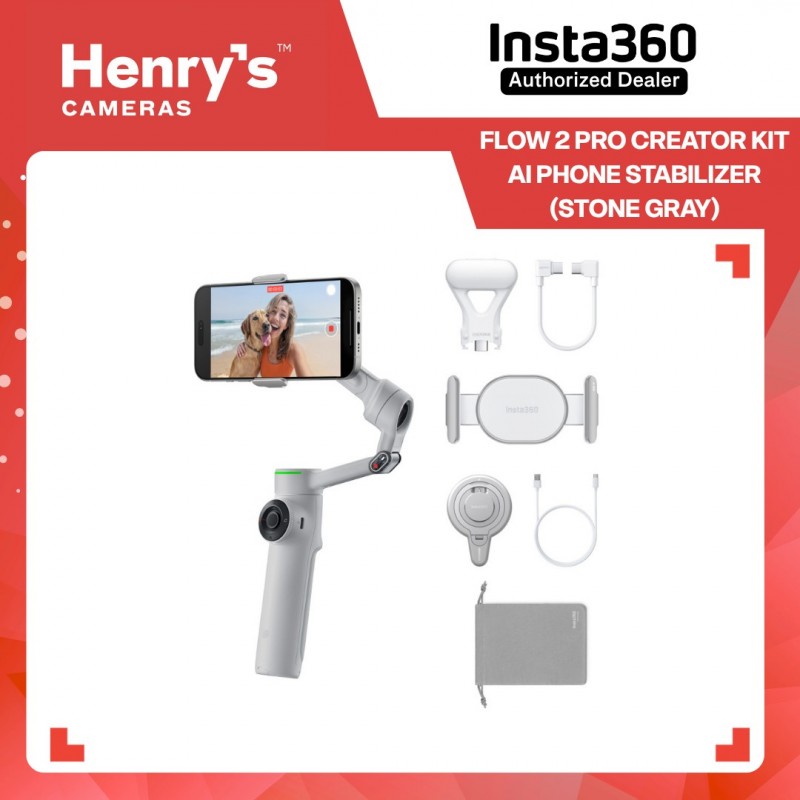Insta360 Flow 2 Pro クリエイターキット ストーングレイ Amazon | Insta360 Flow 2 Pro AIトラッカーキット グレー - 業界初の